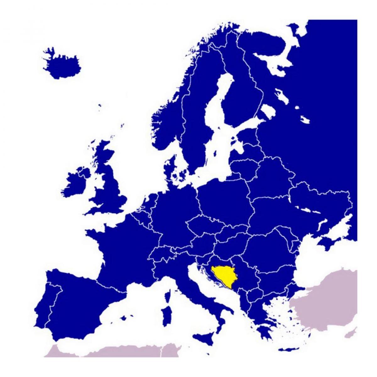 Карта Боснії і Герцеговини Європи