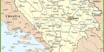 Карта Боснії дороги