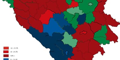 Боснія релігії карті