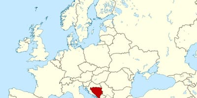 Боснія і Герцеговина на карті світу