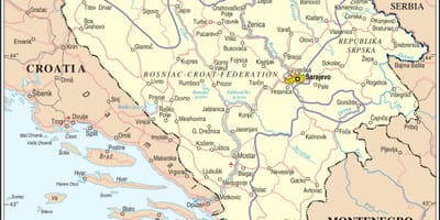 Карта Боснії турист